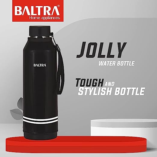 Baltra Jolly Hot & Cold Stainless Steel Water Bottle with Inner Steel and Outer Plastic (Black, 700 ml) Baltra Jolly Hot & Cold Stainless Steel Water Bottle with Inner Steel and Outer Plastic (Black, 700 ml)